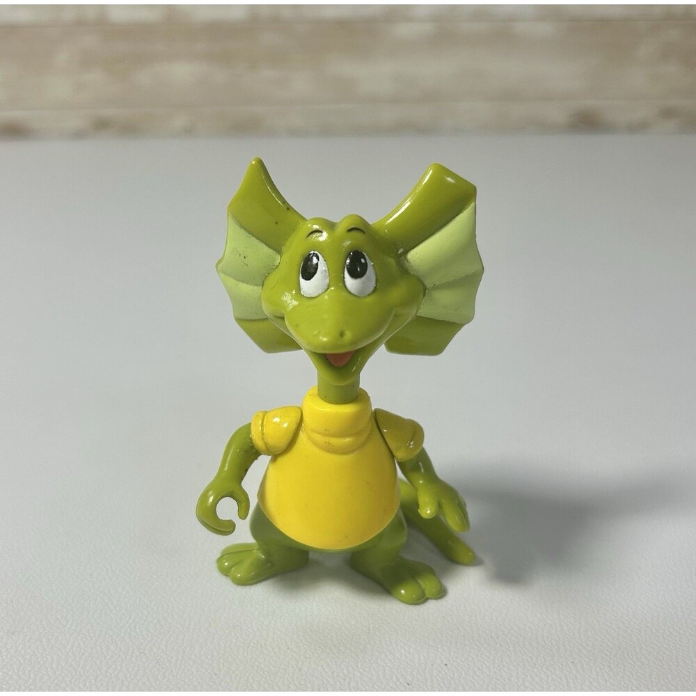 Vintage Yoram Gross Ruff Frill Webbed Ears Green Lizard 1995 Yellow Shirt